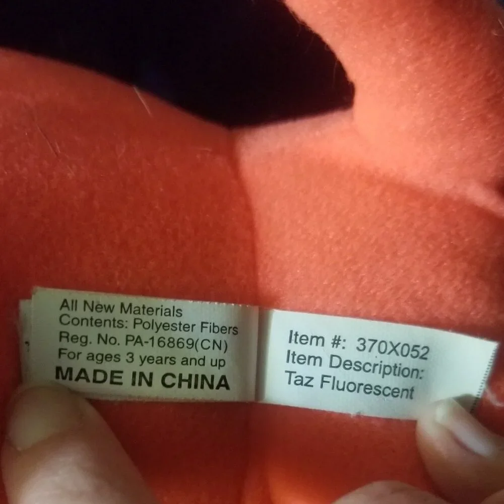 $4 if bundled, Fluorescent Taz toy, seam has come open - Picture 8 of 9
